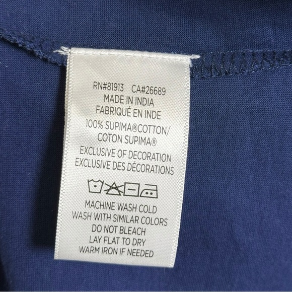 ROBERT GRAHAM Stone Trail Polo Shirt Size Small Navy Blue Supima Cotton - Picture 4 of 8